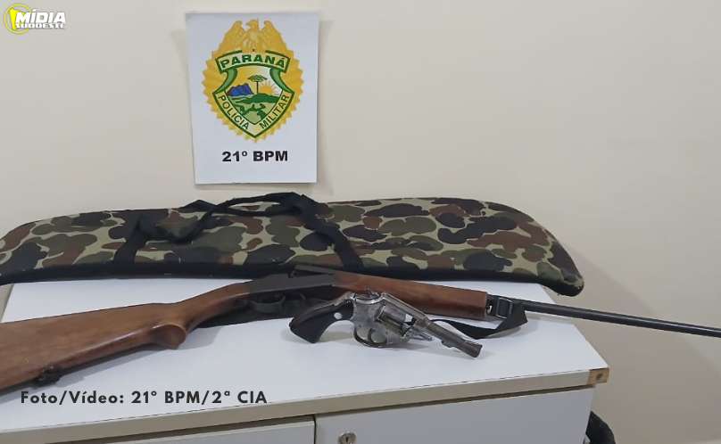 Homem é preso por ameaça e posse irregular de armas em Dois Vizinhos