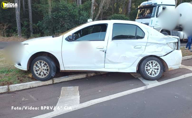 Acidente entre caminhão e carro deixa um ferido em Vitorino