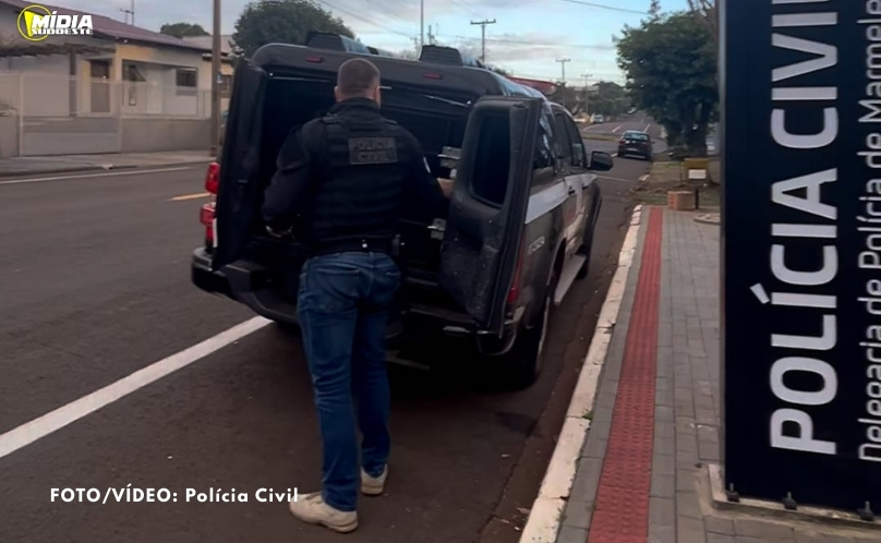 Polícia Civil prende dois homens por furto de valores e cheques de caminhoneiro em Marmeleiro