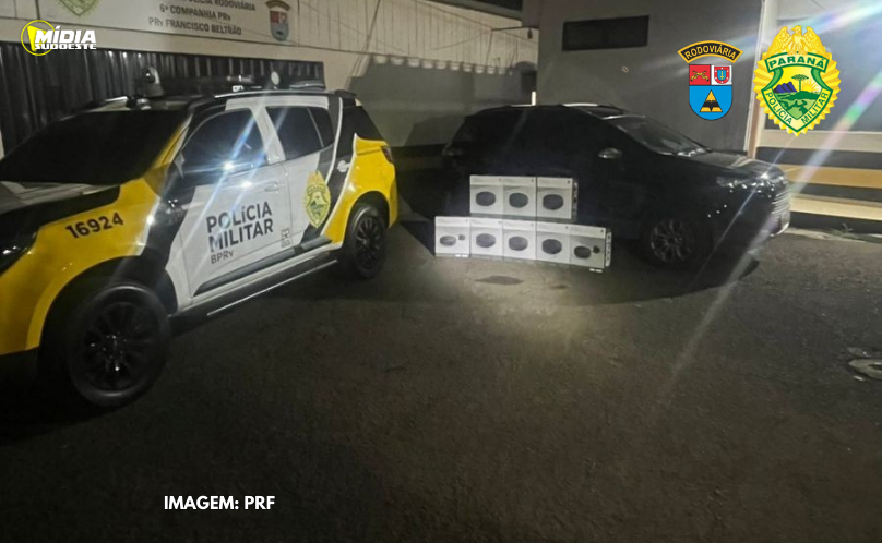 Polícia Rodoviária apreende mercadorias de origem estrangeira na PRC-280 em Vitorino