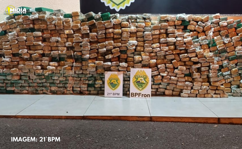 Operação conjunta apreende 751 kg de maconha escondidos em caminhão bitrem