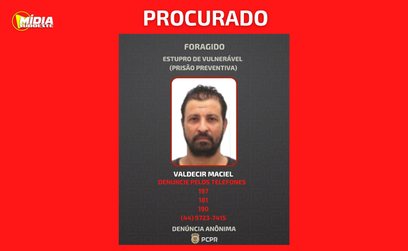 Polícia Civil busca foragido acusado de estuprar idosa de 74 anos