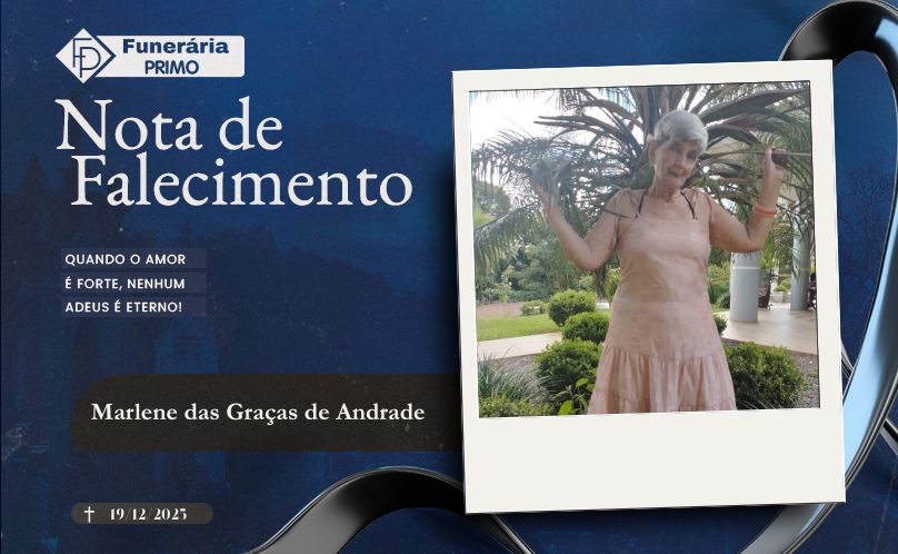 Nota de Falecimento: Marlene das Graças de Andrade