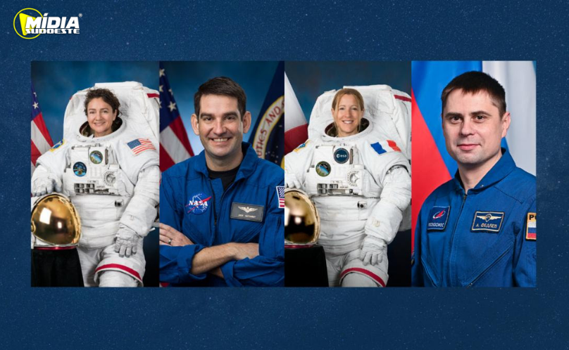 A NASA divulga a designação da tripulação da SpaceX para a missão à Estação Espacial Internacional (Crew-12)