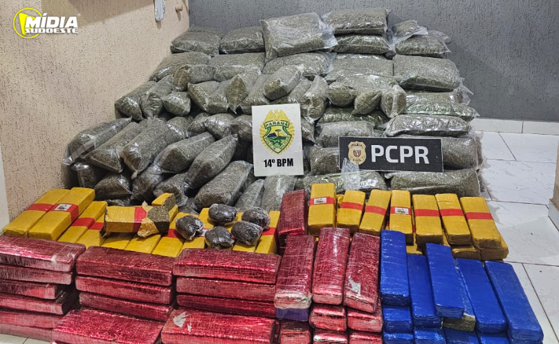 291 quilos de drogas e três pessoas são presas na BR-277