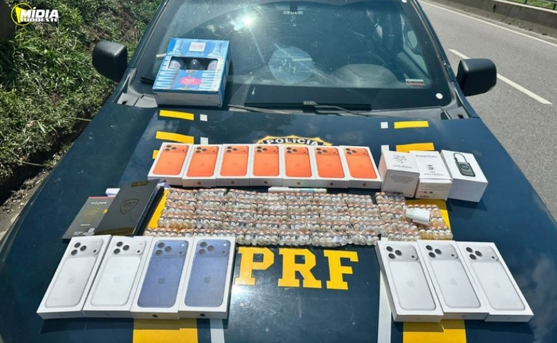 PRF apreende celulares, perfumes e medicamentos contrabandeados