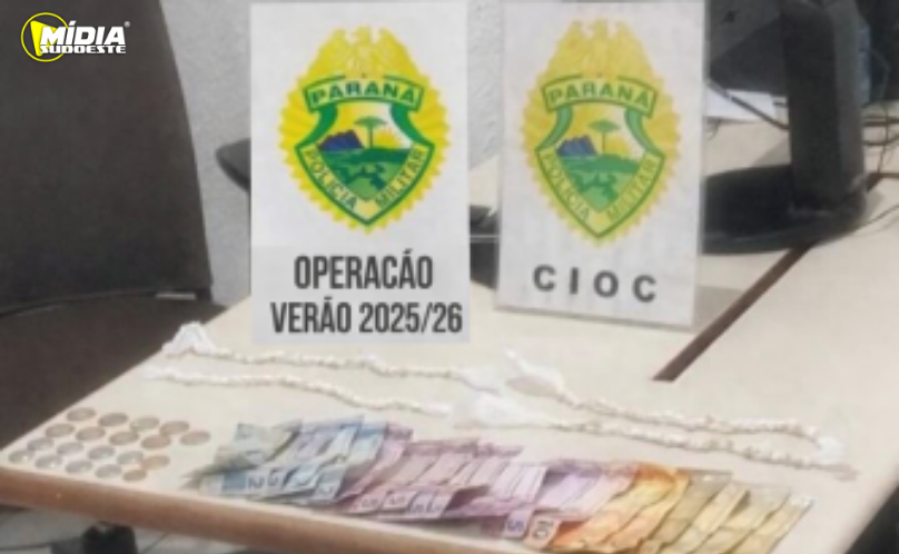 PMPR prende homem por tráfico de drogas