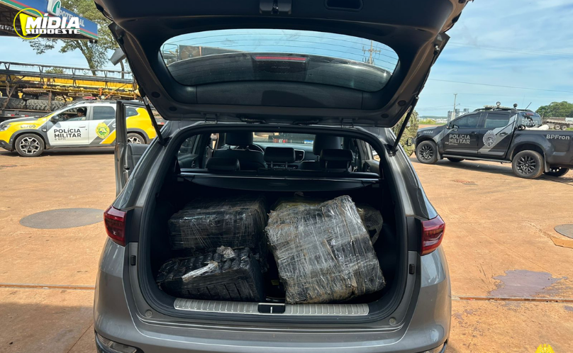 Perseguição na BR-277 resulta na apreensão de 183 kg de maconha