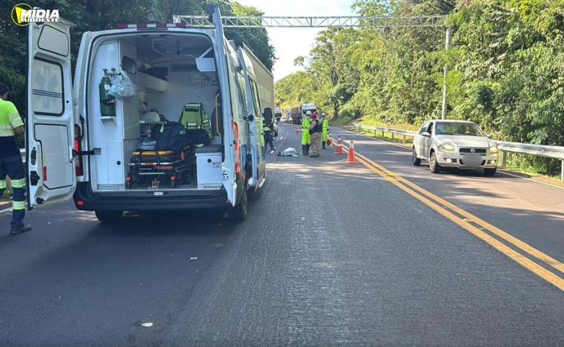 Homem morre atropelado na PR-182 em Ampére