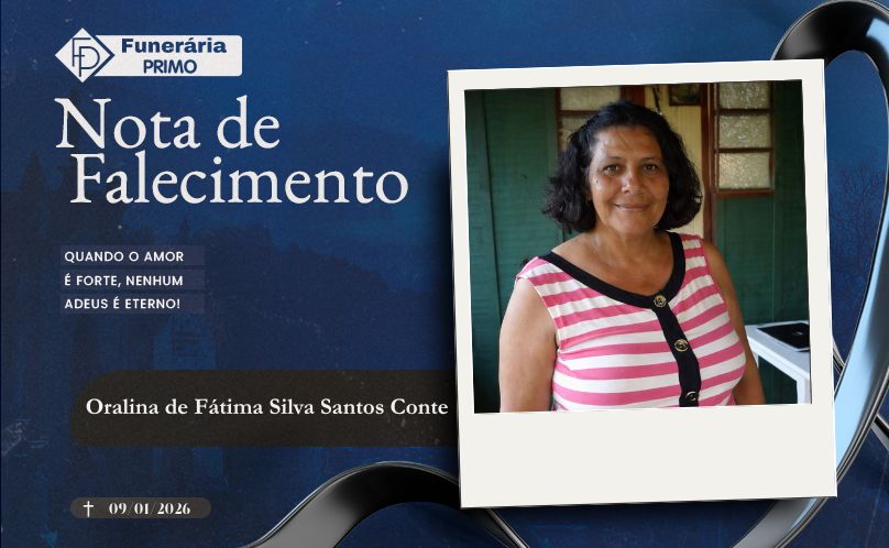 Nota de Falecimento: Oralina de Fátima Silva Santos Conte