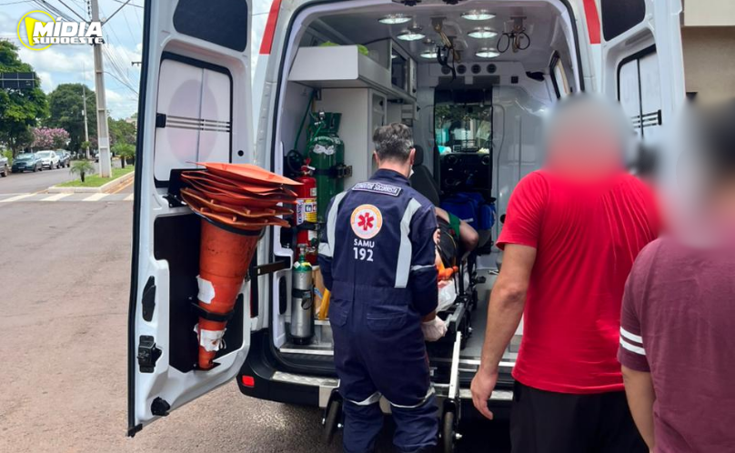 SAS: colisão entre carro e moto deixa jovem ferido