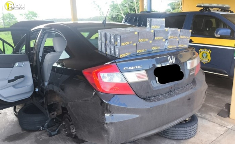 PRF apreende mercadorias estrangeiras na BR-267