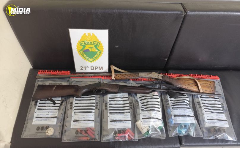 Ameaça e armas irregulares resultam em prisão 