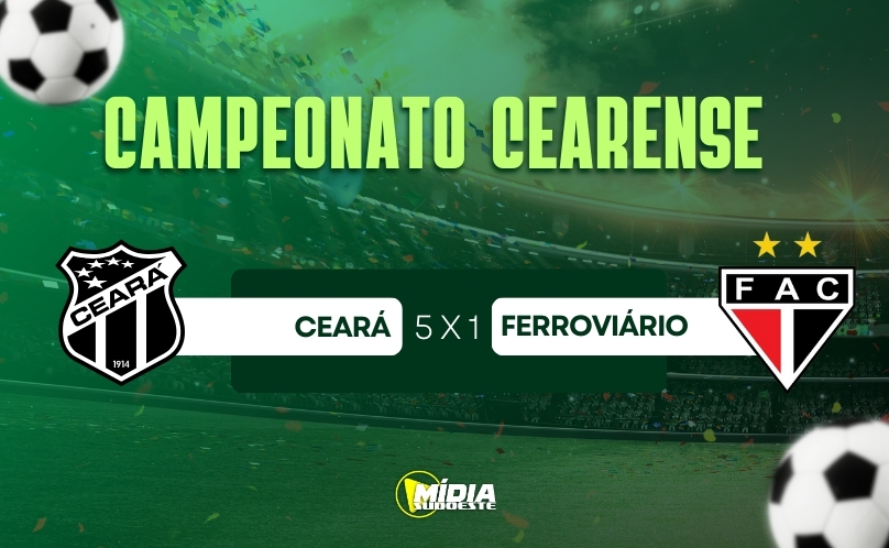 Ceará goleia o Ferroviário fora de casa na estreia no Campeonato Cearense