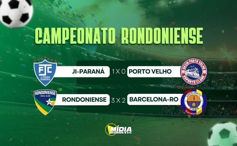 Rondoniense vence Barcelona e segue líder do Campeonato Rondoniense