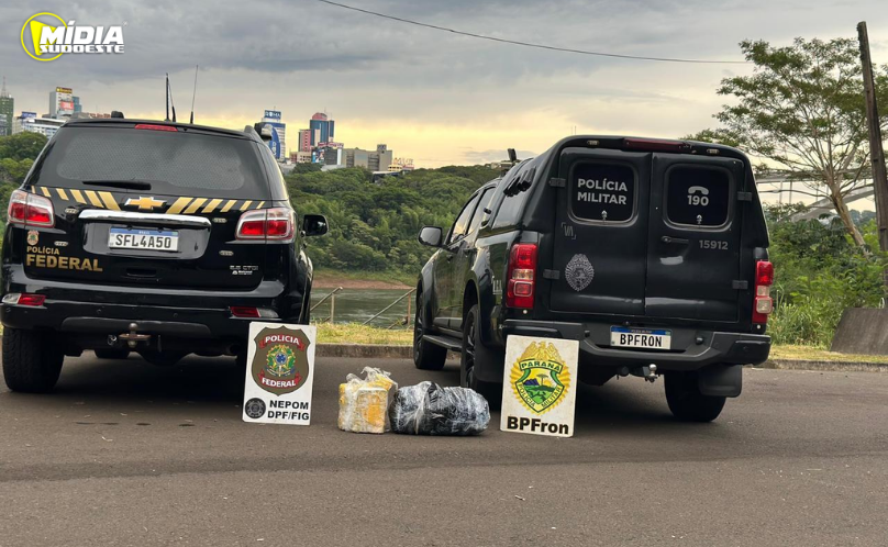 Ação conjunta apreende 19 quilos de maconha em Foz do Iguaçu