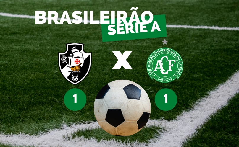 Vasco empata com a Chapecoense pela 2ª rodada do Brasileirão