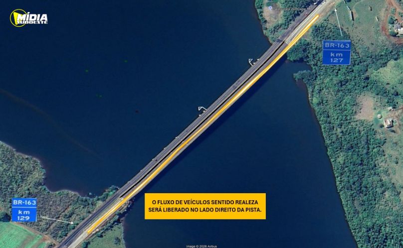 EPR Iguaçu realiza liberação parcial de tráfego na Ponte sobre o Rio Iguaçu 
