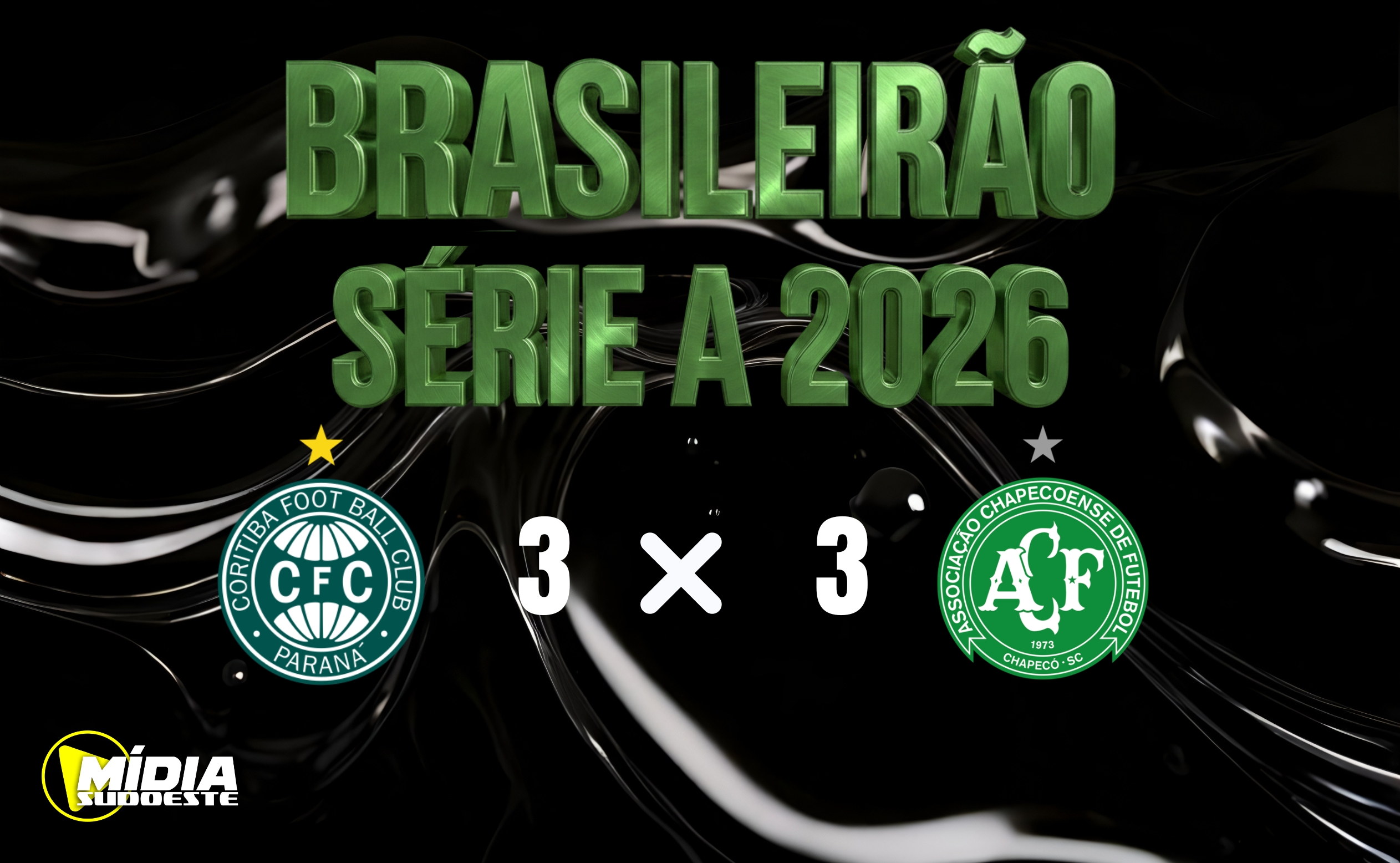 Chapecoense e Coritiba empatam em jogo eletrizante na Arena Condá