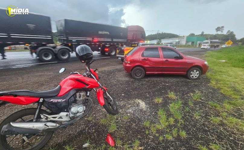 Motociclista fica ferido em acidente na PR-180