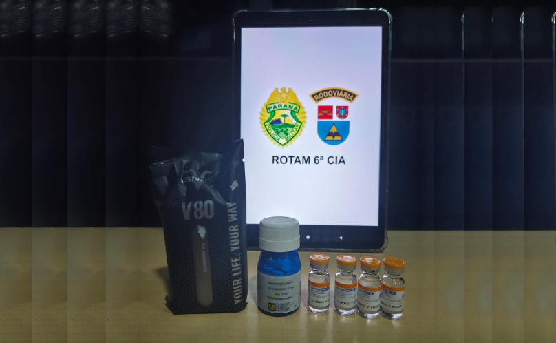 Realeza: fiscalização encontra remédios e anabolizantes proibidos em carro