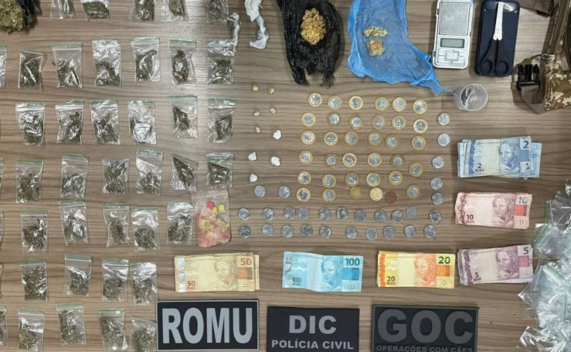 Homicídio leva a apreensão de drogas