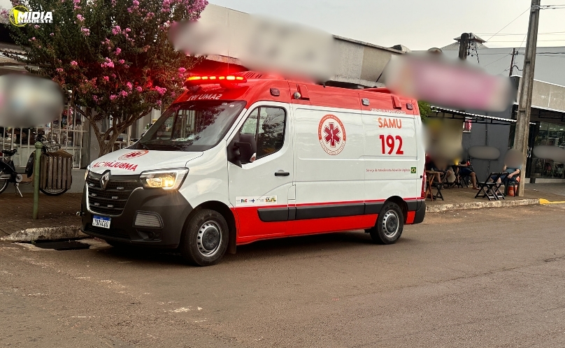 SAS: jovem fica ferido em acidente entre carro e moto