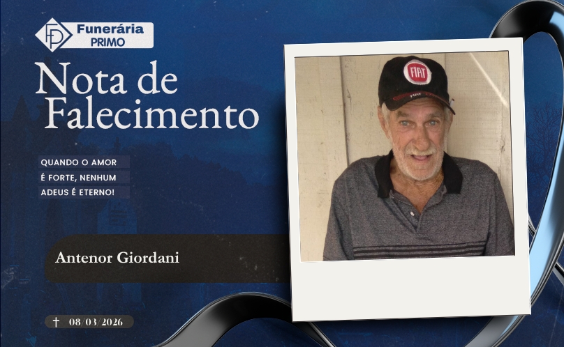 Nota de Falecimento: Antenor Giordani