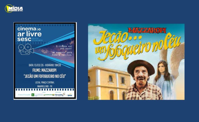 Cinema ao Ar Livre exibirá filme de Mazzaropi na Praça Central de Marmeleiro
