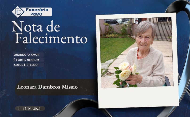 Nota de Falecimento: Leonara Dambros Missio