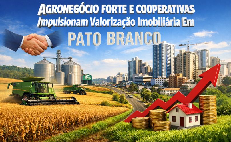 Agronegócio forte e cooperativas impulsionam valorização imobiliária em Pato Branco