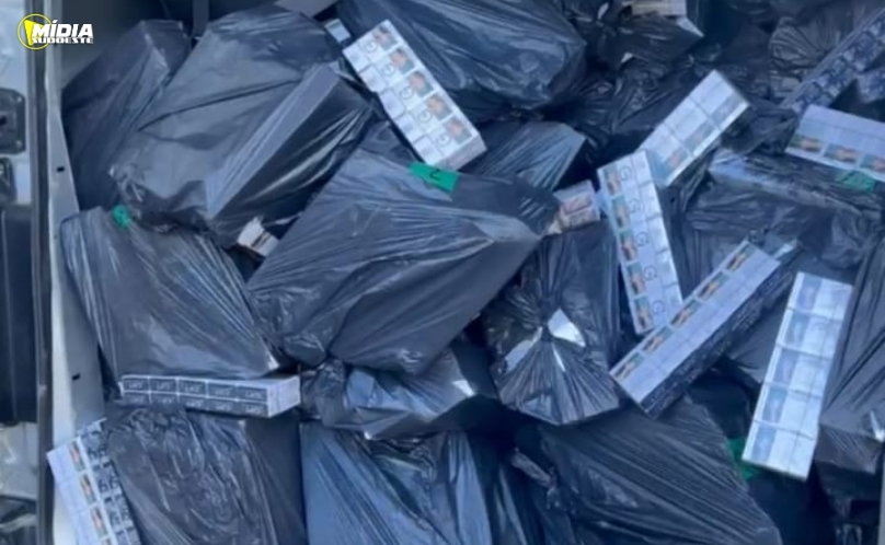 PRF apreende cerca de 10 mil maços de cigarros contrabandeados na PR-280