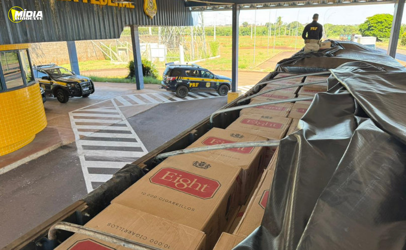 PRF apreende 600 mil maços de cigarros contrabandeados
