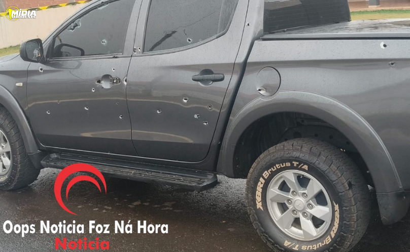 Caminhonete é fuzilada com mais de 30 tiros após perseguição