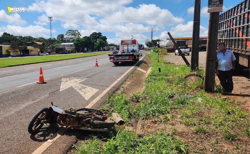 Homem de 57 anos fica ferido após acidente na BR-376