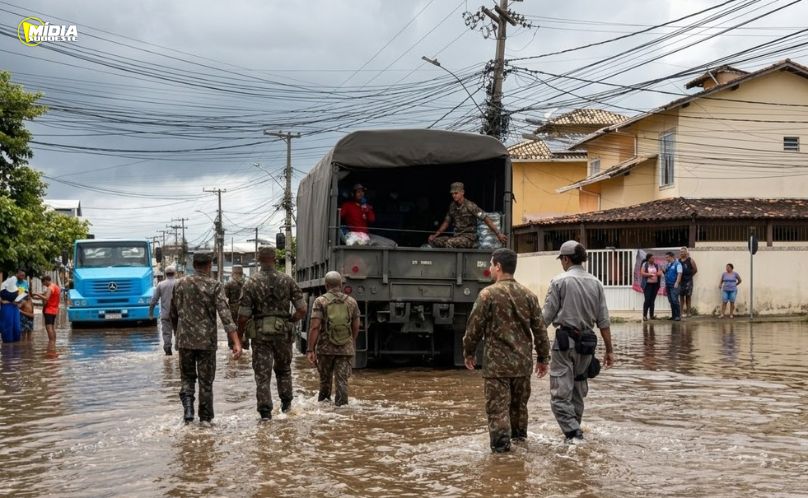 Exército reforça apoio à população em áreas atingidas por desastres climáticos