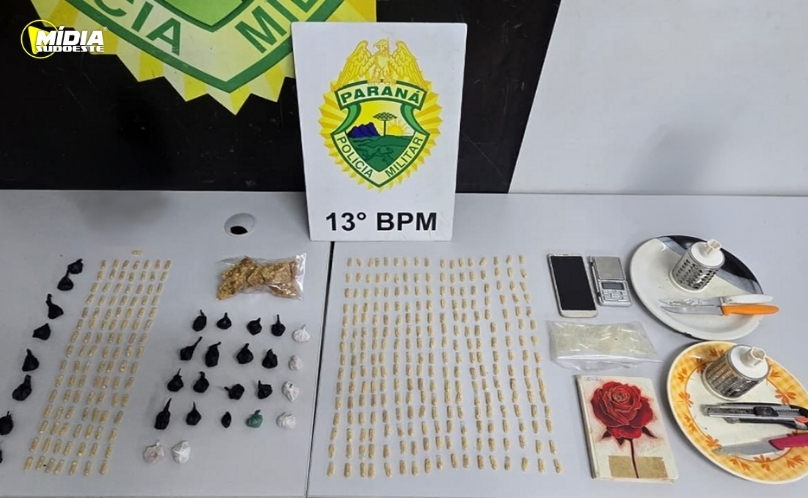 PMPR prende três pessoas por tráfico de drogas