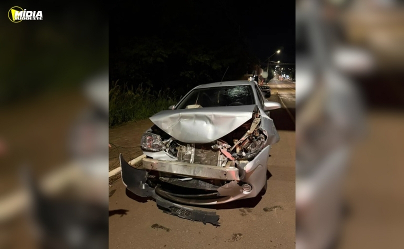 Colisão traseira deixa motorista ferido em Nova Esperança do Sudoeste