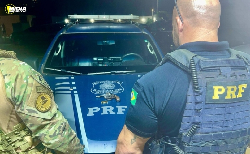 PRF liberta homem sequestrado e prende dupla armada na BR-163