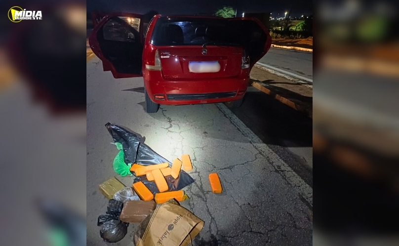 PRF apreende mais de 8 kg de droga e prende dois homens