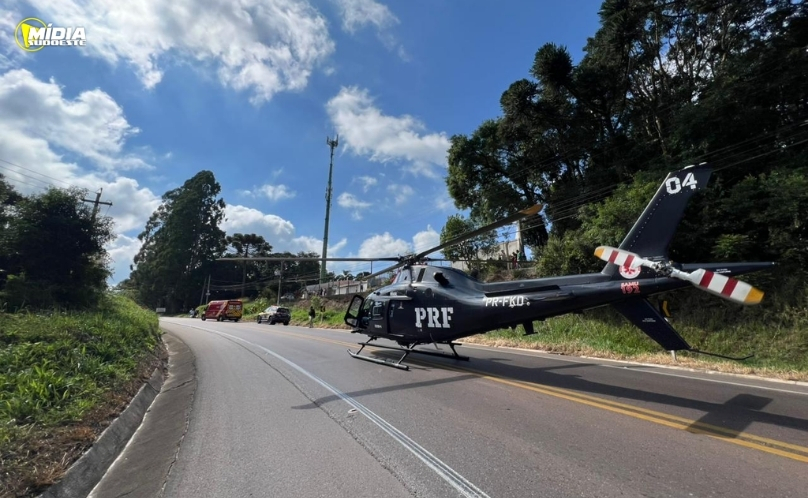 Resgate aeromédico atende vítima com múltiplos traumas