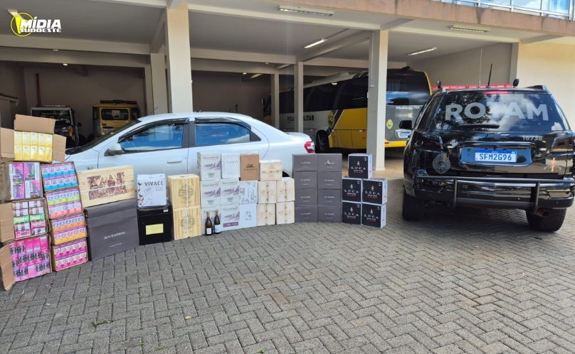 ROTAM apreende cigarros eletrônicos e vinhos de origem argentina na PR-483