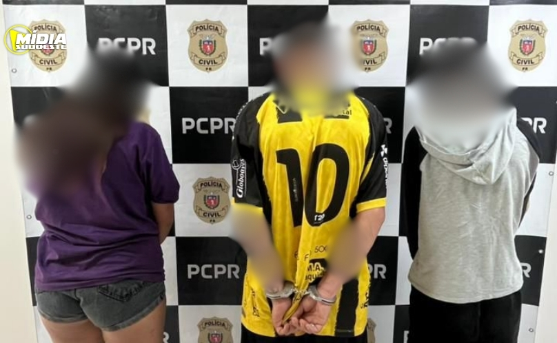 Três pessoas são presas por tráfico de drogas durante operação