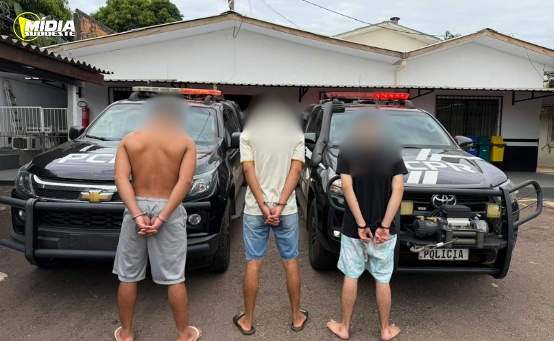 PCPR prende três suspeitos de roubo com vítima amarrada