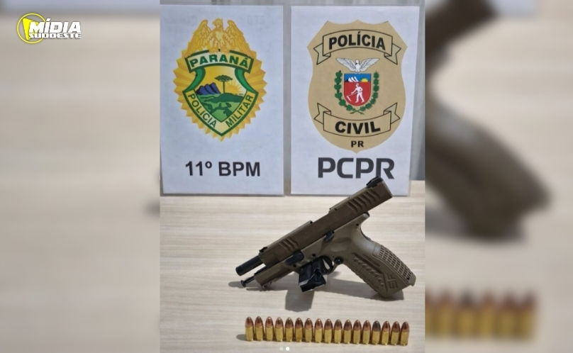 Suspeitos fogem para mata e abandonam pistola durante ação policial
