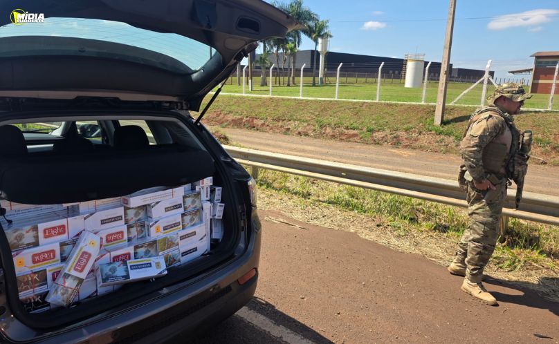 PRF apreende 3 mil maços de cigarros contrabandeados