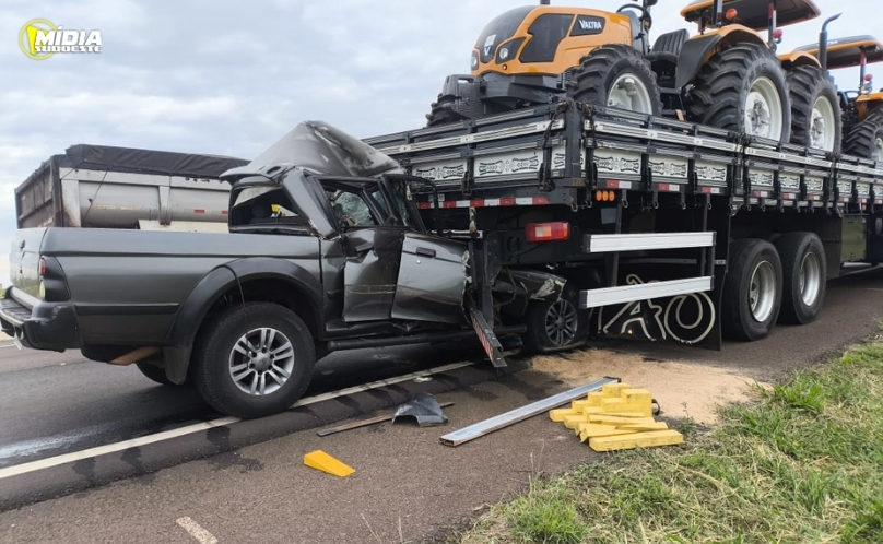 Motorista morre em colisão traseira na BR-163