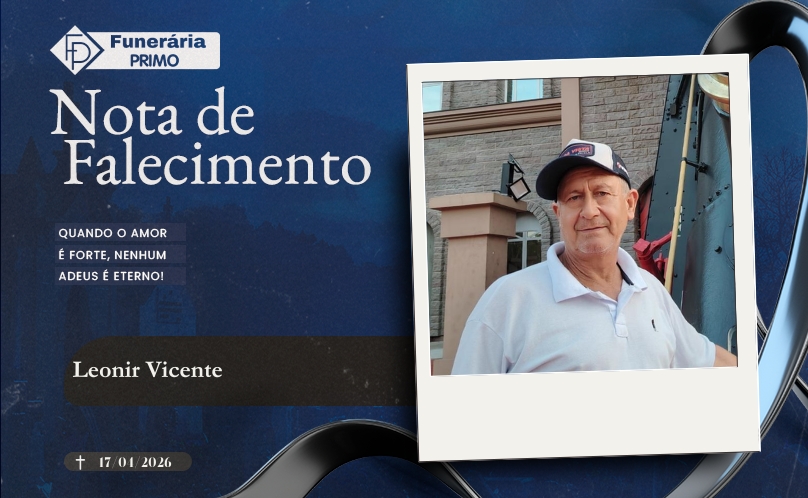 Nota de Falecimento: Leonir Vicente