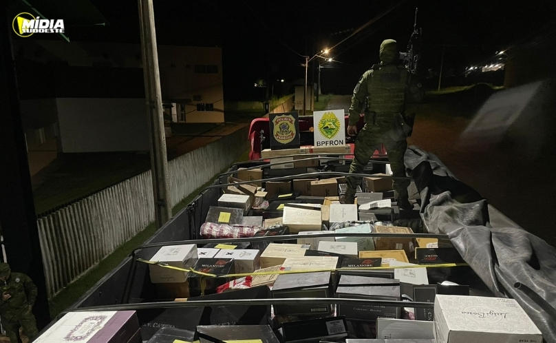 SAS: BPFRON apreende carreta com vinhos e iPhones