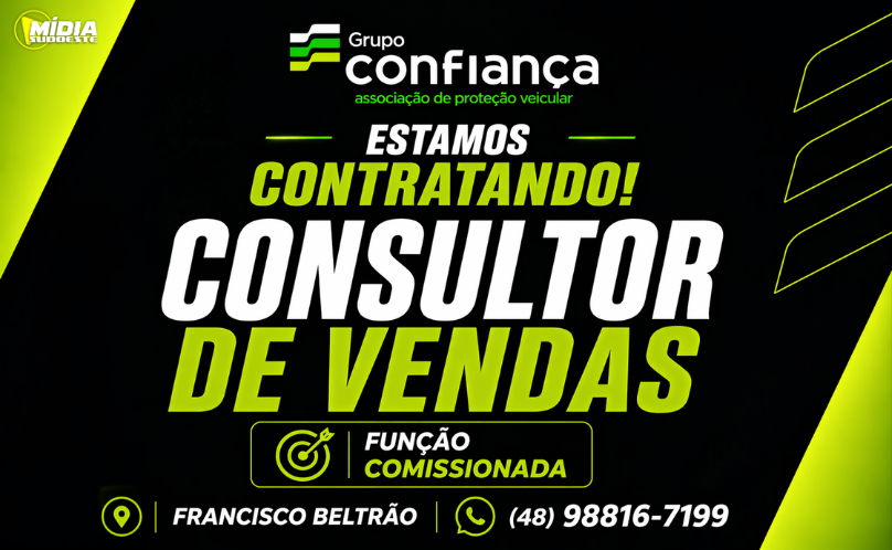 Grupo Confiança abre vaga para Consultor de Vendas em Francisco Beltrão